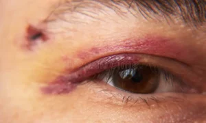 Bruising in Corner of Eye Near Nose